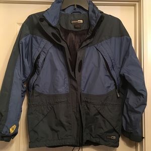 Small petite REI Multilayer Blue Grey Jacket